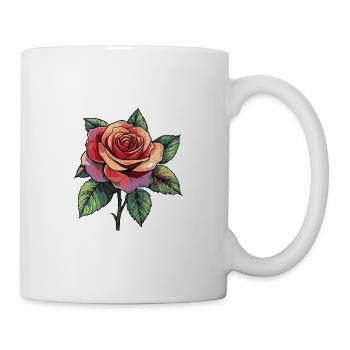Fleur de rose - Mug blanc - blanc - Droite