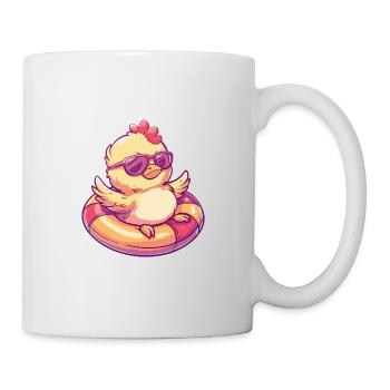 Kücken Huhn Comic Cool - Tasse - Weiß - Rechts