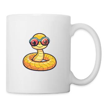 Serpent Cobra Bande Dessinée Cool - Mug blanc - blanc - Droite