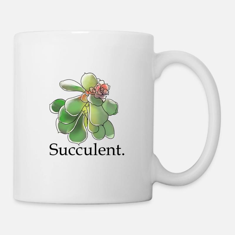 Sukkulente Blüte Aquarell - Tasse - Weiß