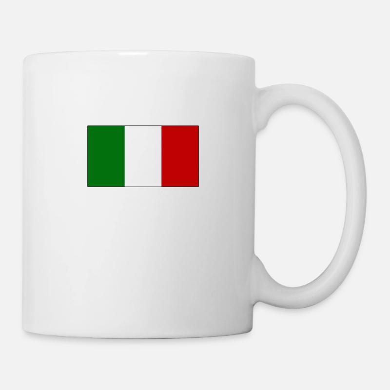 Flagge Italien - Tasse - Weiß