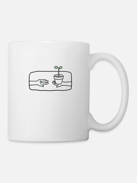 Jardin de plantes de cœur Cultiver - Mug blanc - blanc