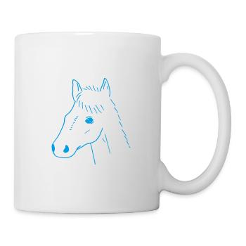 Horse Head Drawing - Mug - white - Right