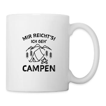 Camping Wanderung Sprüche Humor - Tasse - Weiß - Rechts