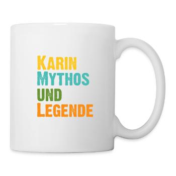 Mythos Karin die Legende Vorname Karin - Tasse - Weiß - Rechts