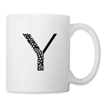 Buchstabe Y - Tasse - Weiß - Rechts
