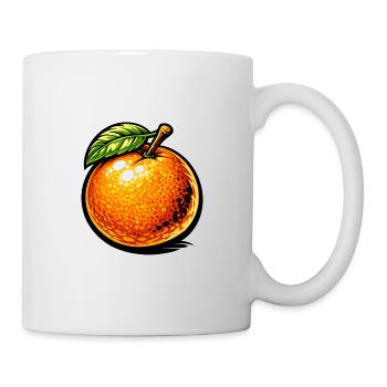 Comic Orange – Fruity Illustration Design 🍊 - Mug - white - Right