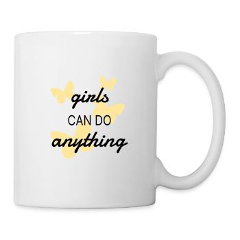 Girls Can Do Anything Butterfly Tee - Mug - white - Right