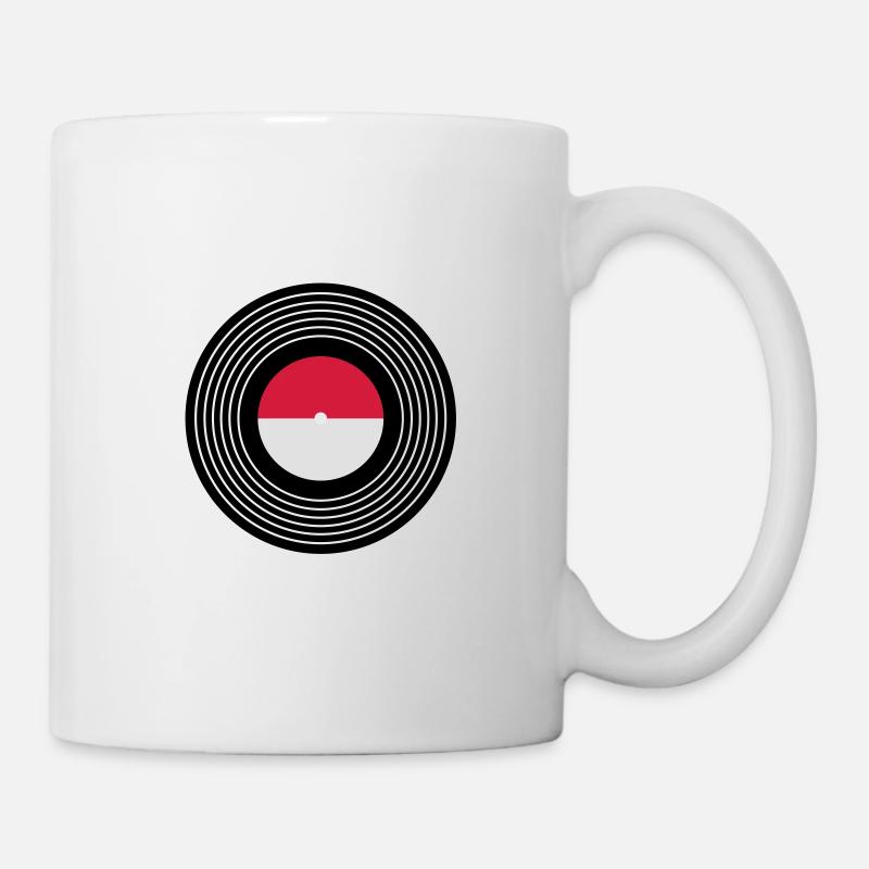 Schallplatte - Tasse - Weiß
