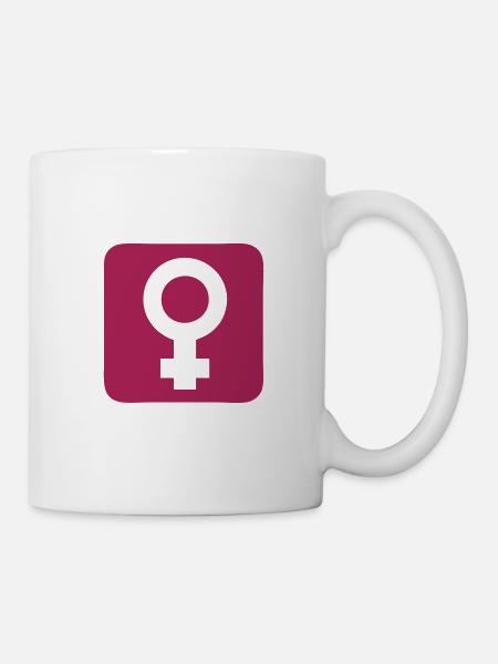 Frauensymbol 206 - Tasse - Weiß