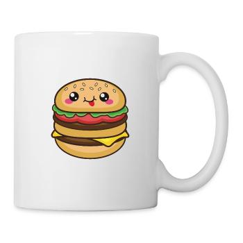 Mignon burger grand Smile Kawaii - Mug blanc - blanc - Droite