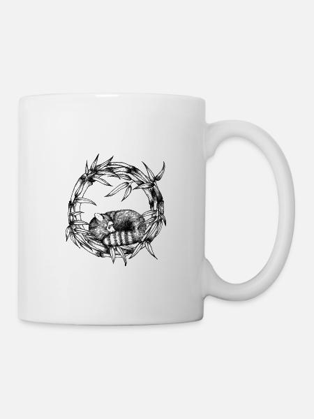 Red panda in the bamboo - Mug - white
