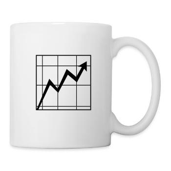 Share price chart share price arrow - Mug - white - Right