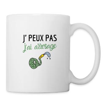 Je peux pas j'ai arrosage jardinage humour - Mug blanc - blanc - Droite