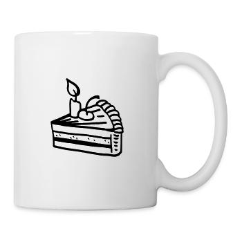 Pie cake / birthday - gift - Mug - white - Right