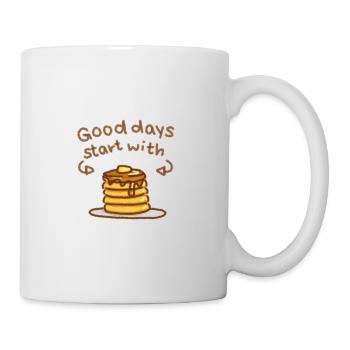 Good days start with pancakes - Mug - white - Right
