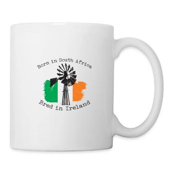 Geboren in Südafrika - aufgewachsen in Irland - Tasse - Weiß - Rechts