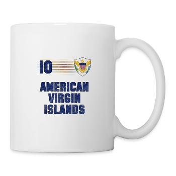 Équipe de football des îles Vierges américaines - Mug blanc - blanc - Droite