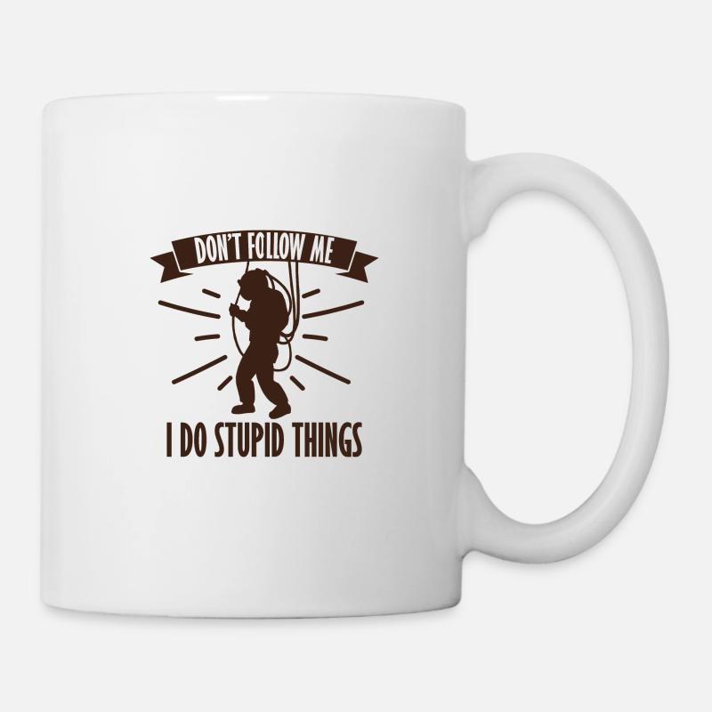 Divers do stupid things - Tasse - Weiß