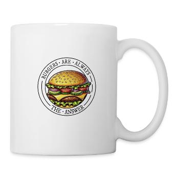 Burgers are always the answer! Cheeseburger Fun - Mug - white - Right