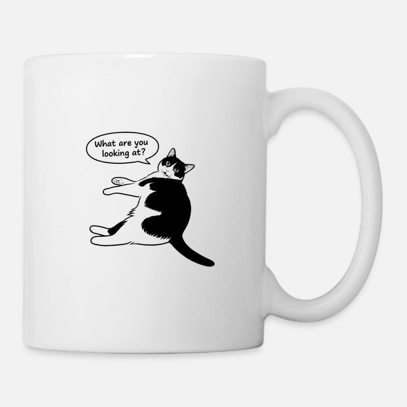 Qu’est-ce que tu regardes ? - Mug blanc - blanc