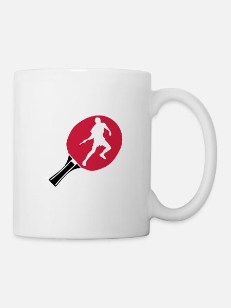 raquette racket tennistable pingpong - Mug blanc - blanc