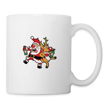 Christmas motif Funny reindeer Christmas Xmas - Mug - white - Right