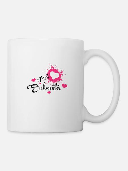Une grande sœur avec un cœur - Mug blanc - blanc