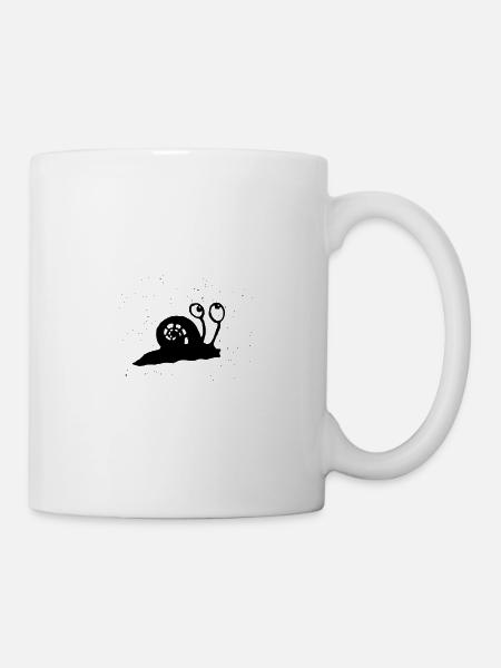 Lustige Tiere Schnecke - Tasse - Weiß