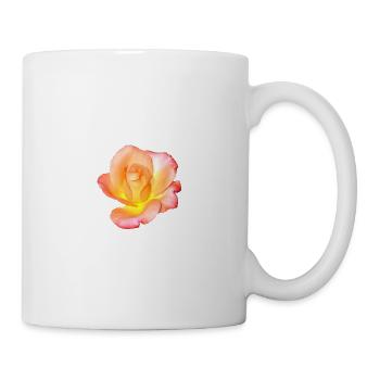 Apricot Rose On Black - Mug - white - Right