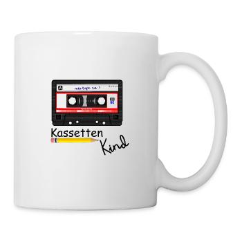 Kassettenkind Tape mit Bleistift Retro - Tasse - Weiß - Rechts