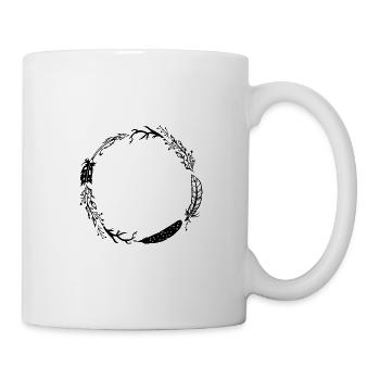 Circle feathers to design yourself - Mug - white - Right