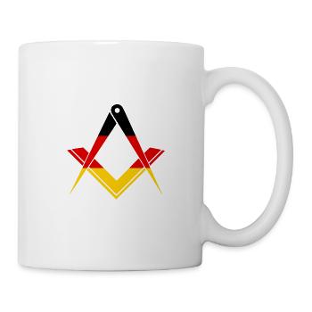 Freimaurer Winkel & Zirkel DEUTSCHLAND - Tasse - Weiß - Rechts