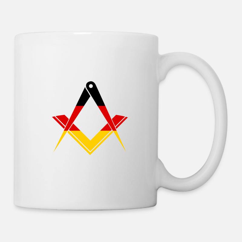 Angles et boussoles franc-maçon ALLEMAGNE - Mug blanc - blanc