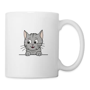 Cat tiger comic - Mug - white - Right
