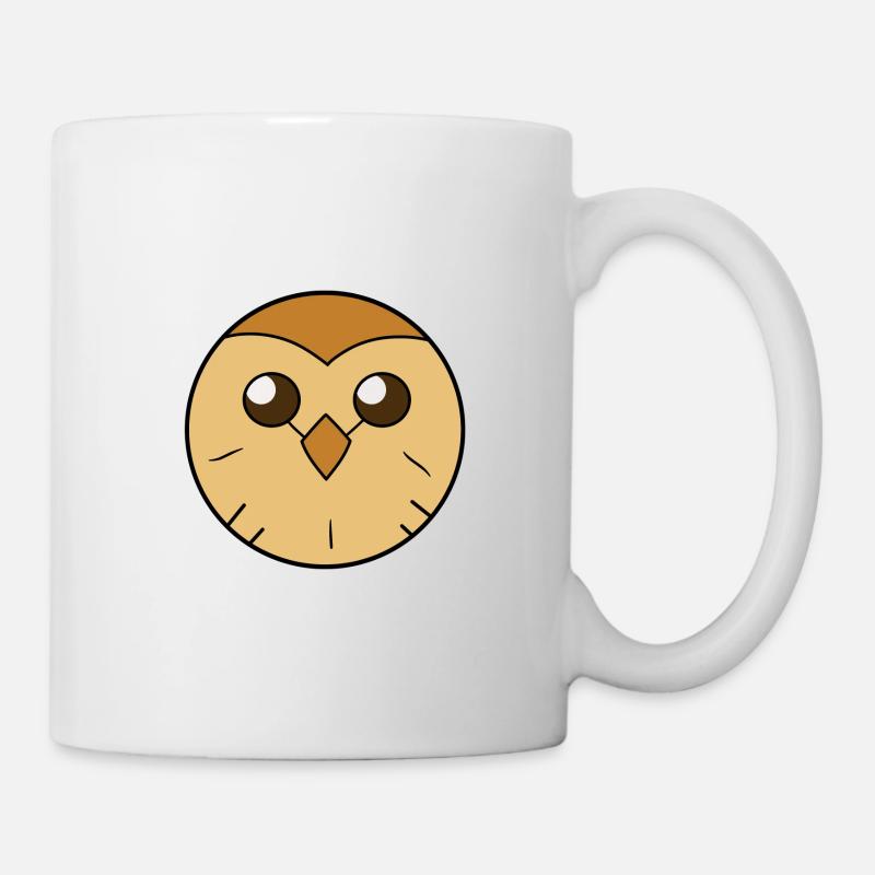 Tendre hibou. - Mug blanc - blanc