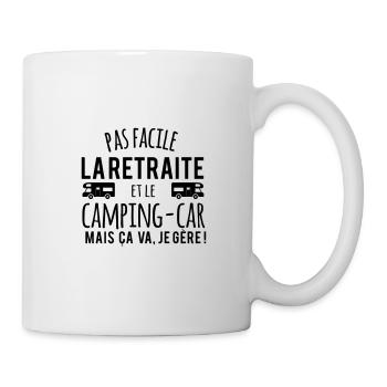 Retraite Camping car c'est chouette - Mug blanc - blanc - Droite