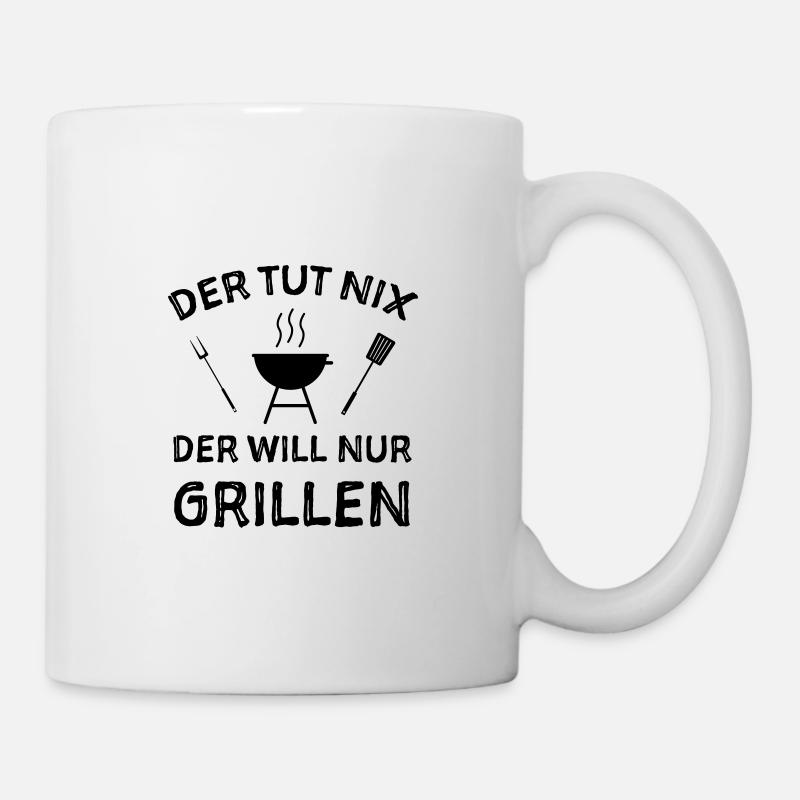 Grill Grillen Sprüche Witze - Tasse - Weiß