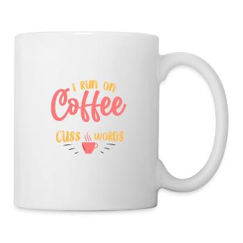 Ich renne auf Kaffee -Chaos und wörter wörter lust - Tasse - Weiß - Rechts