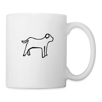 Chien - Mug blanc - blanc - Droite