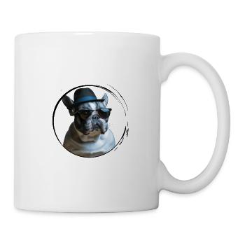 Mignon tyran de style mafia français bouledogue - Mug blanc - blanc - Droite