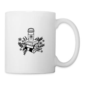 Book Stack Booklover Cozy Bookmas Books - Mug - white - Right