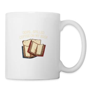 Oups renversé café sur mon livre plus drôle - Mug blanc - blanc - Droite