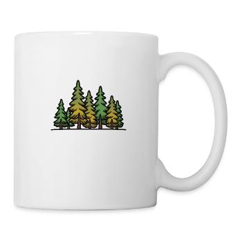 Wald Bäume - Tasse - Weiß - Rechts