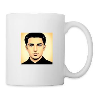 Modern Pop Art Vector Portrait - Mug - white - Right