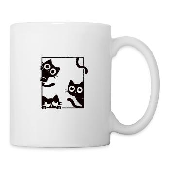 Curious Cats - Felines In Frame - Mug - white - Right