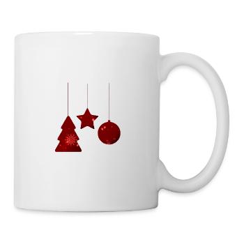 Weihnachten Stern Weihnachtsbaum - Tasse - Weiß - Rechts
