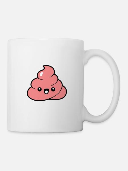Emoji caca kawaii - Mug blanc - blanc