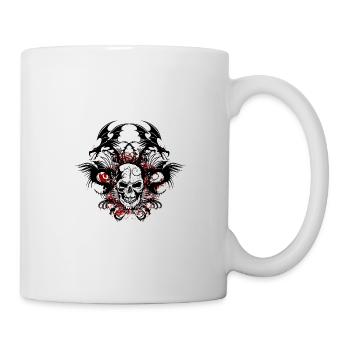 skull tribal dragon skull - Mug - white - Right