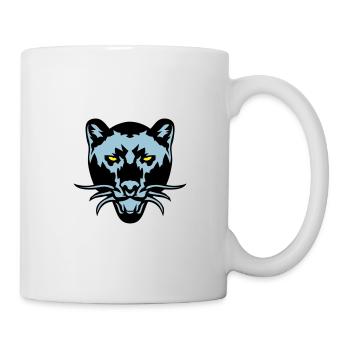 schwarzer Panther, der Logo des wilden Tieres zeichnet - Tasse - Weiß - Rechts